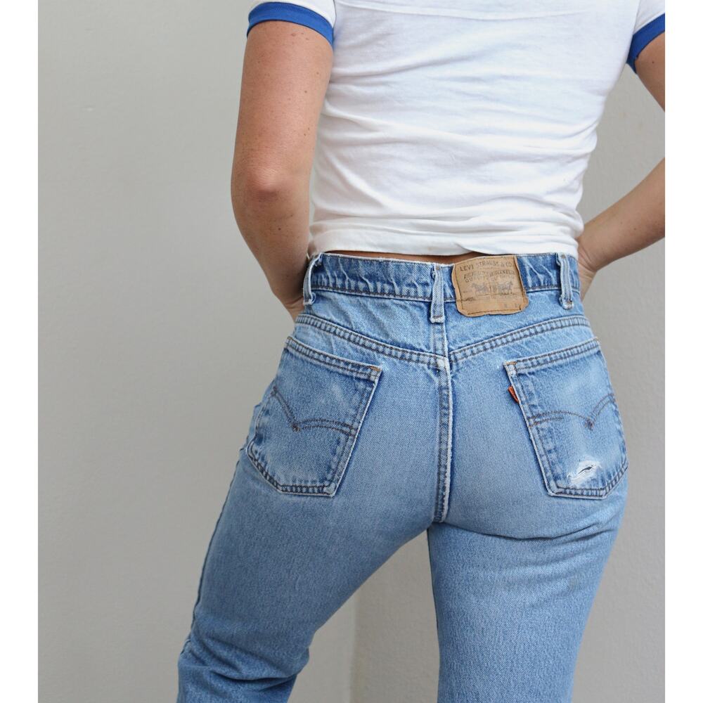 1980's Vintage Levi's 517 Orange Tag Jeans ~ Women's SM MD 32" to 33" Waist - Picture 4 of 10
